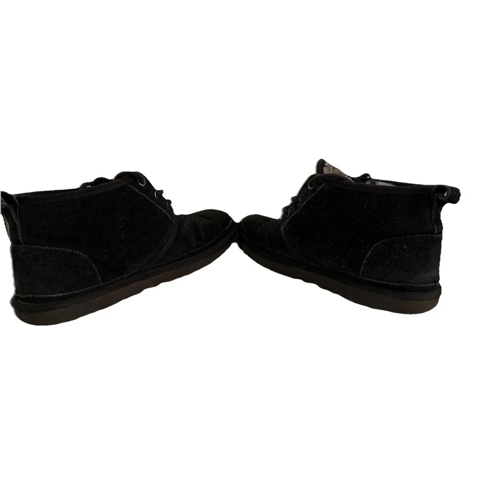UGG Mens Neumel Classic Suede Lace-Up Ankle Chukka Boot Black Size‎ 10